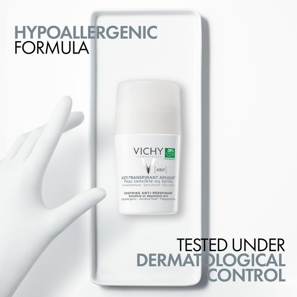 Vichy Soothing 48hr Anti-Perspirant Roll-On 50ml Hypoallergenic