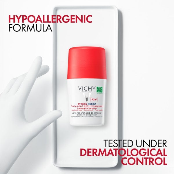 Vichy Stress Resist 72hr Anti-Perspirant Roll-On 50ml Hypoallergenic